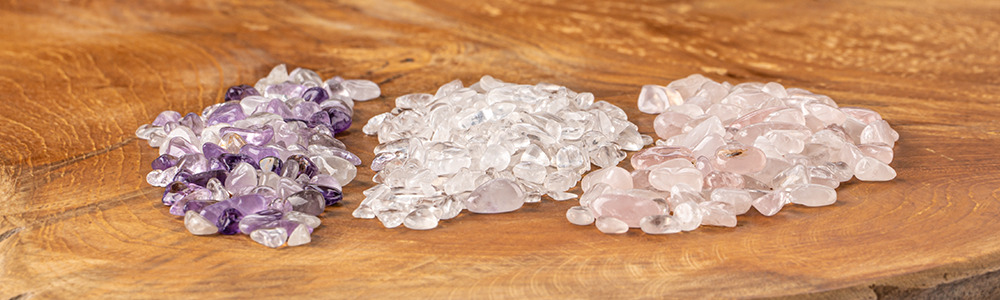 Rosenquarz / Bergkristall / Amethyst
